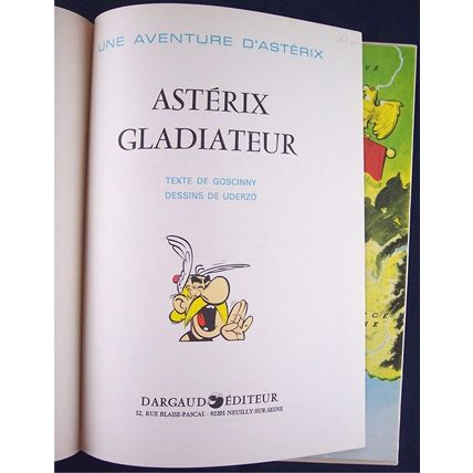 Asterix Gladiateur, Texte de Goscinny, Dargaud Editeur, HC, 1964, French Ed.