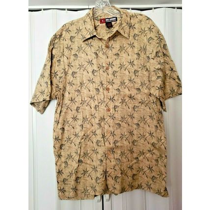 Reel Legends Men's Short Sleeve Cotton Blend Button Up Swordfish Shirt Size L