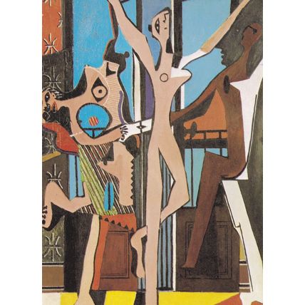 Pablo Picasso Three Dancers Rare Painting Postcard