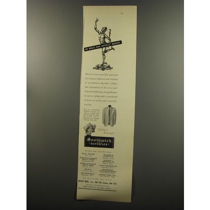 1953 Southwick Suits Advertisement - We would have suited Mercury