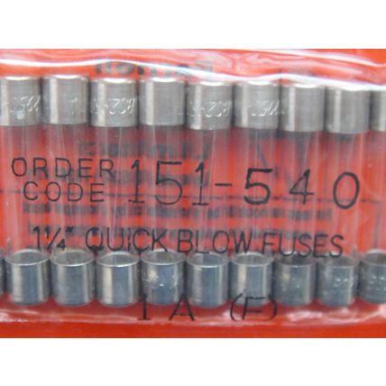 1A 250V 1.25” 32mm Quick Blow Fuses, Farnell Pack of 10 New Old Stock