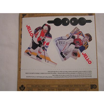 1993 Jello Philadelphia Flyers SHOOT AND WIN Eric Lindros Dominic Roussel