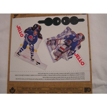 1993 Jello Pudding Snack Quebec Nordiques SHOOT AND WIN Joe Sakic Stephane Fiset