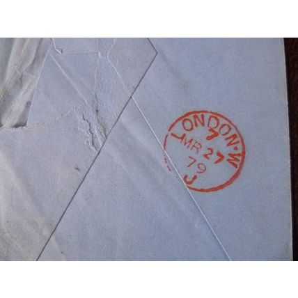 1879 GB QV 1d Red stamp plate no 170 IJ cover Barnsley Burlison & Grylls glass