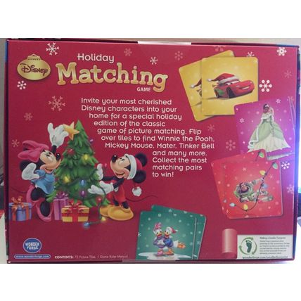 NEW Disney Holiday Matching Game - 72 Cards