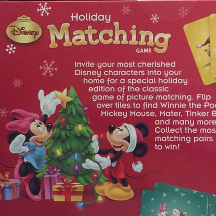 NEW Disney Holiday Matching Game - 72 Cards