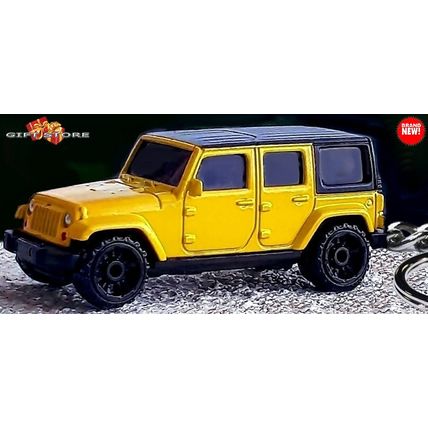 RARE KEYCHAIN YELLOW BLACK WHEEL JEEP WRANGLER CUSTOM Ltd