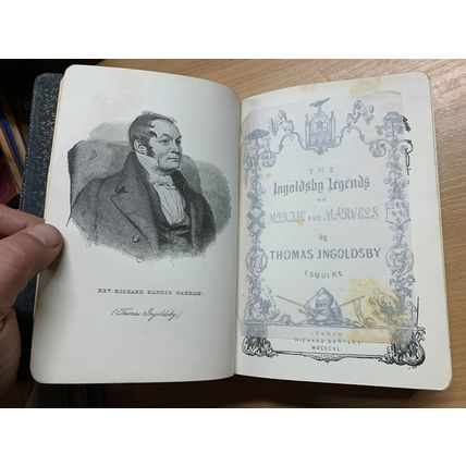 1840 1ST ED "THE INGOLDSBY LEGENDS" RICHARD BARHAM ILLUSTRATED ANTIQUE BOOK (P5)