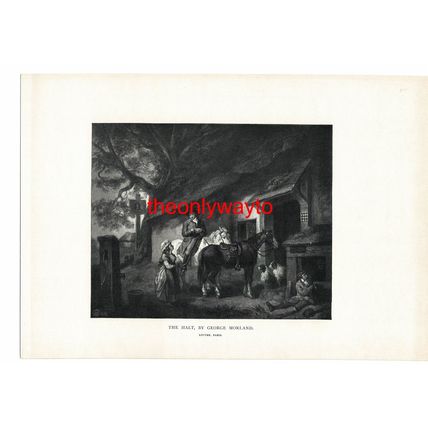 The Halt, George Morland, Timothy Cole Book Illustration (Print), 1902