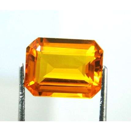 6.75 Ct Natural Emerald Shape Yellow Citrine Brazilian Loose Gemstone