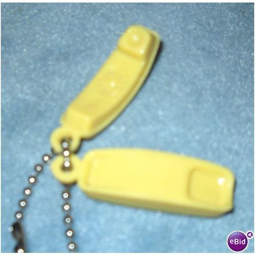 Yellow Western Electric Trimline Telephone Keychain Fob