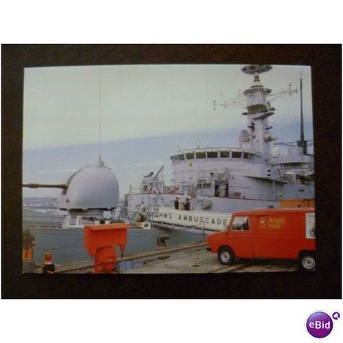 HMS Ambuscade Plymouth Dock 1982 SWPR 17 Postcard FDI shs ship Falklands War