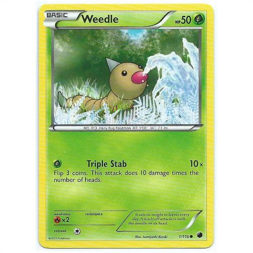 Pokemon Black & White Plasma Freeze - #1/116 - Weedle