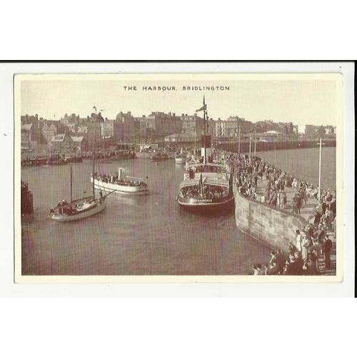 Yorkshire BRIDLINGTON Harbour & SS Yorkshireman Postcard by Dennis
