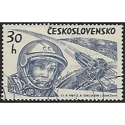 Mi 1463: 30 h. ultramarine/black Space Exploration: Yuri Gagarin (Cosmonaut).
