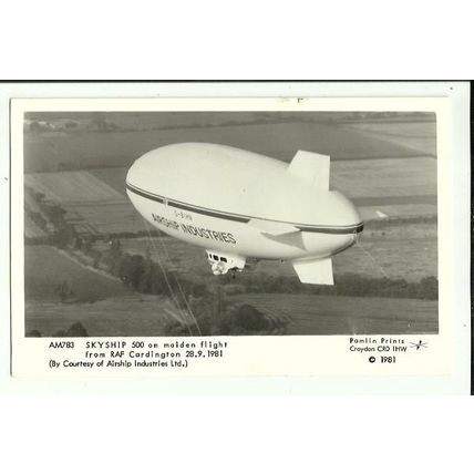 Aviation SKYSHIP 500 Postcard (Pamlin AM783)