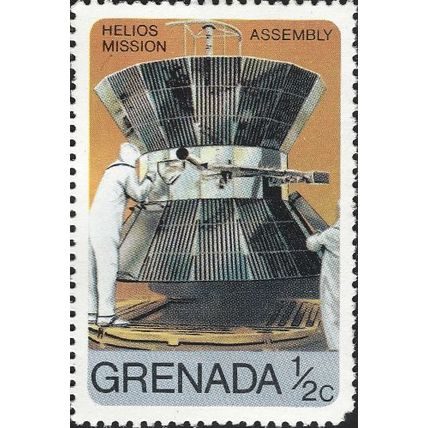 GRENADA, SPACE, Viking-Helios, orange 1976, ½c, #2