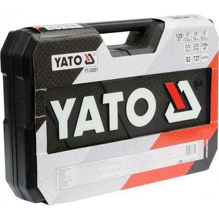 Yato professional ratchet socket set 1/2", 1/4", 3/8" 129 Pcs (YT-3888)