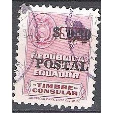 Ecuador 1951 Michel 760 O Cote (2005) 0.30 Euro Armoirie Cachet rond