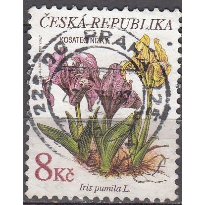 Ceska Republika 1997 Michel 138 O Cote (2009) 0.40 € Fleur Iris nain Cachet rond