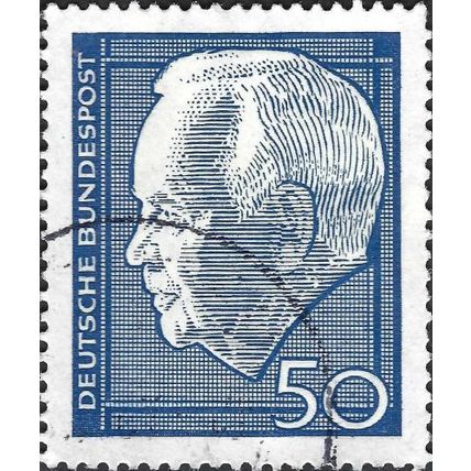 GERMANY, Heinrich Lubke 1894-1972, blue 1967, 50pf