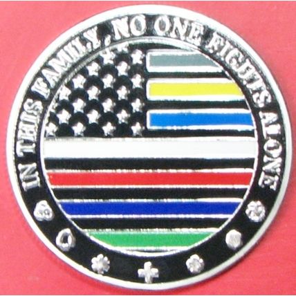 First Responders. Challenge Coin. Silver Tone 1.50". 58b.