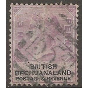 Bechuanaland 1888 SG10 1d Lilac & Black Good Used ..
