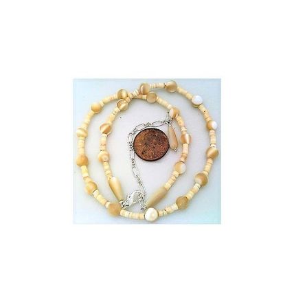 Natural Mother Of Pearl Beaded Choker Necklace