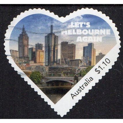 Australia 2020 Let's Melbourne Again MyStamp $1.10 s/a Used
