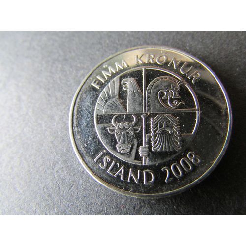 2008 ICELAND FIVE KRONUR. AA.