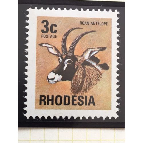 Rhodesia QEII 1974 3c Roan Antelope Unmounted Mint NHM SG491 Sc330 postage stamp
