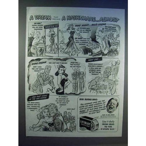 1943 Lifebuoy Soap Ad - A Dream Became A Nightmare