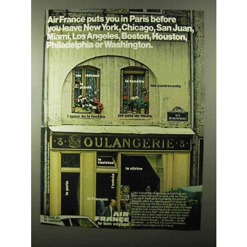 1971 Air France Ad - Puts You In Paris Before You Leave