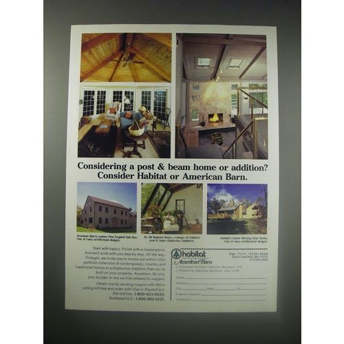 1990 Habitat and American Barn Homes and Additions Ad