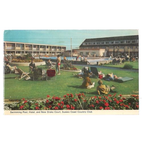 SUSSEX COAST COUNTRY CLUB, MIDDLETON-ON-SEA used postcard 1977 pm =