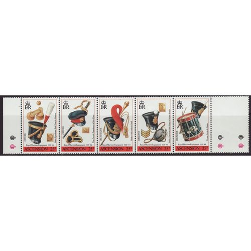 Ascension Island 1991 SG 541-5 UMM Se-tenant strip - Military Uniforms (B-365)