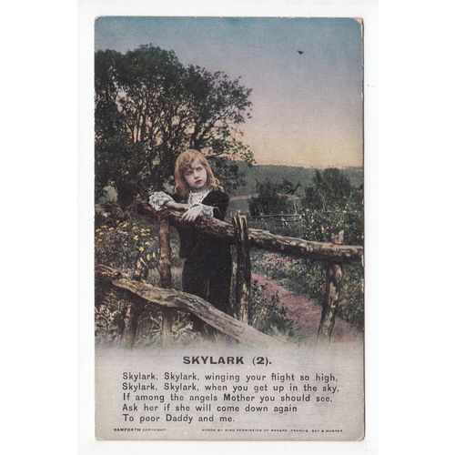 Skylark Bamforth Song Card Postcard 4931/2