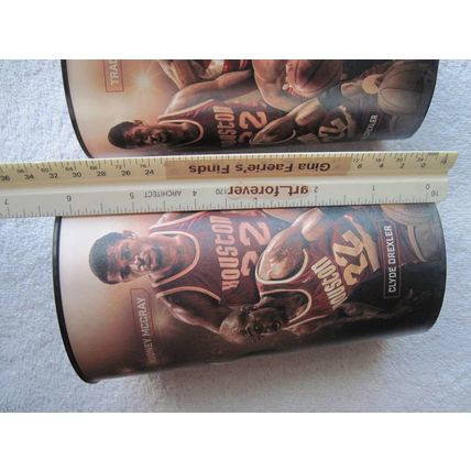 2 Houston Rockets Souvenir Cups Large Stadium Tumblers 50 Seasons Holographic