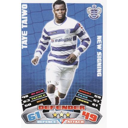 Match Attax Extra 2011/2012 N15 Taye Taiwo Queens Park Rangers