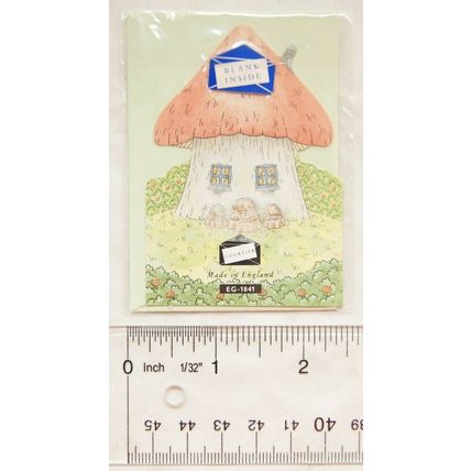 Unused gift card with envelope - toadstool house
