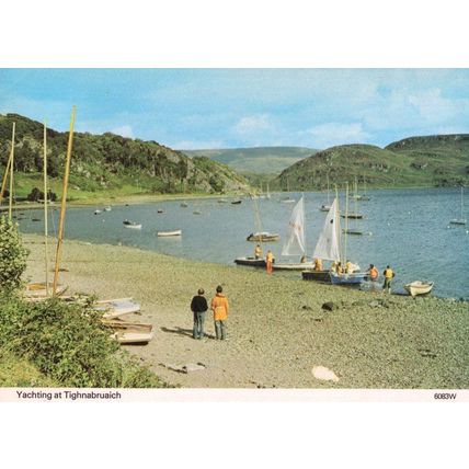 Yachting at Tighnabruaich Rare Scottish Postcard