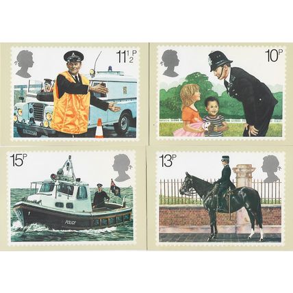 GB 1979 Police FDC set of 4 rear stamped all Leeds pm