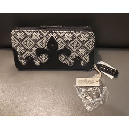 DISNEY LOUNGEFLY SUGAR SKULL WALLET COIN PURSE~NEW~OLD STOCK~LEATHER & TWEED