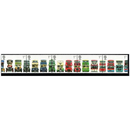 Sg2210a BUSES STRIP OF 5 MINT NEVER HINGED (RA)