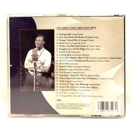 The Greatest Hits Nat King Cole 1994 Music CD (Z29FC)