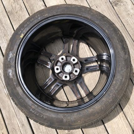 Porsche Panamera 19X9 Black Front Wheel 2010-2016 255/45R19 Altimax RT43 + TPMS