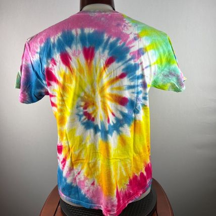 Tie-Dye Tye Yellow Pink Blue Red Large T-Shirt Shirt