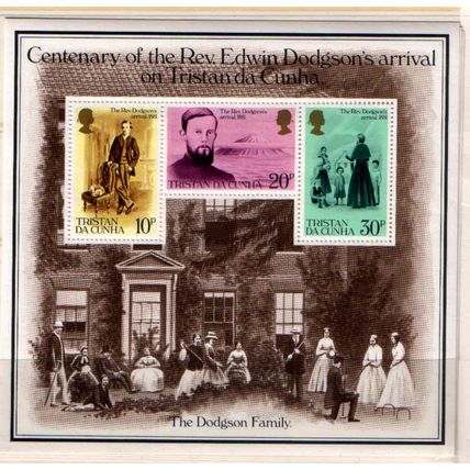 TRISTAN DA CUNHA 1981 REV EDWIN DODGSON 3 VAL MIN SHEET U/M MINT