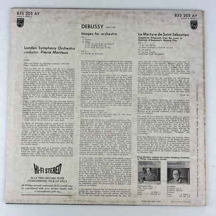 Debussy Images Le Martyre De Saint Sébastien Fragments Symphoniques Vinyl LP