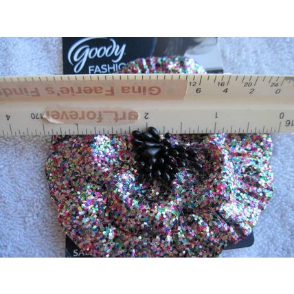 Goody Large Flower Glitter Metal Sectioning Hair Clip Jewelry Accessory Safe Pin